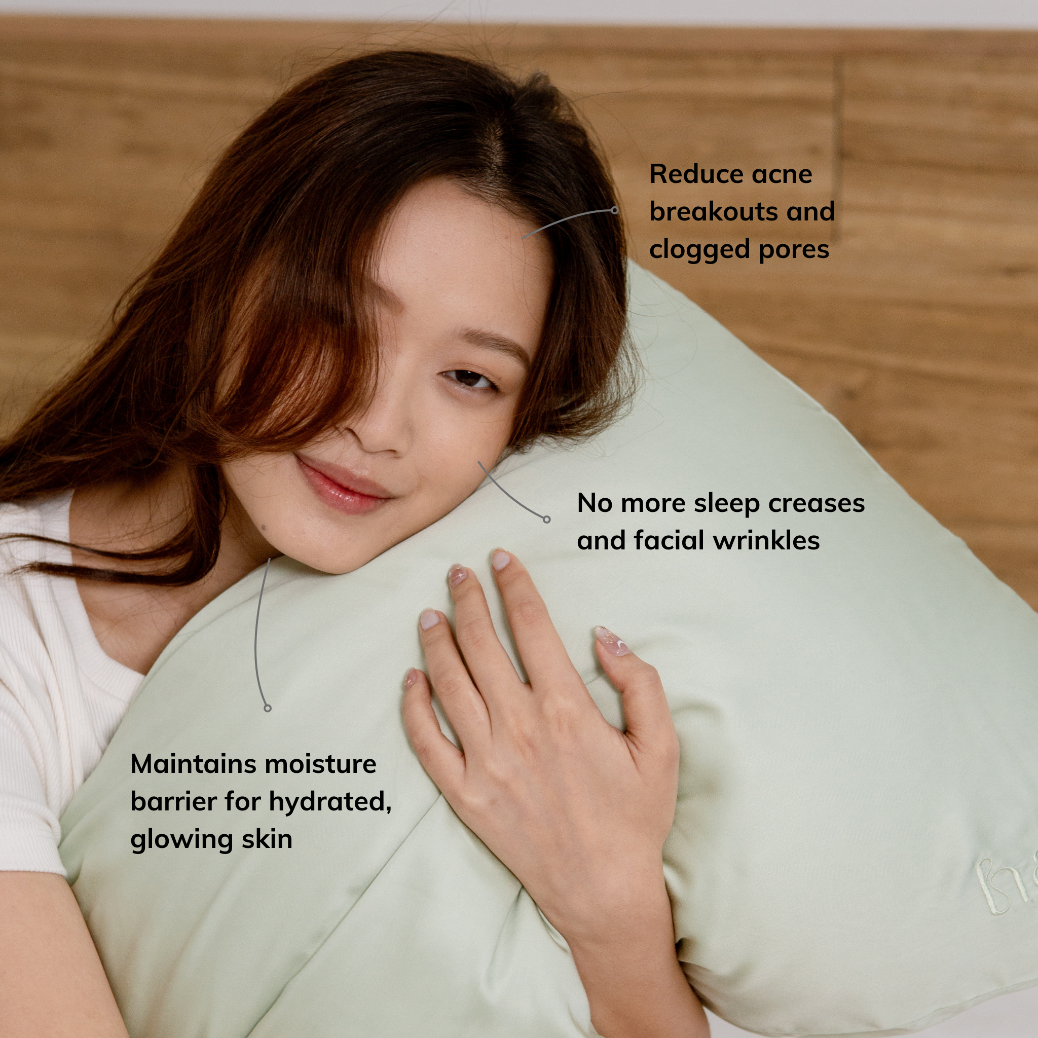 Clear Skin Bamboo Pillowcase - Champagne