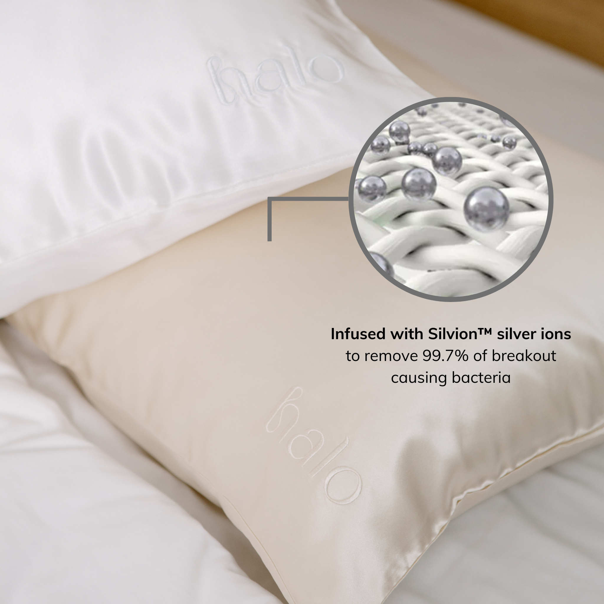 Clear Skin Silk Pillowcase - Champagne