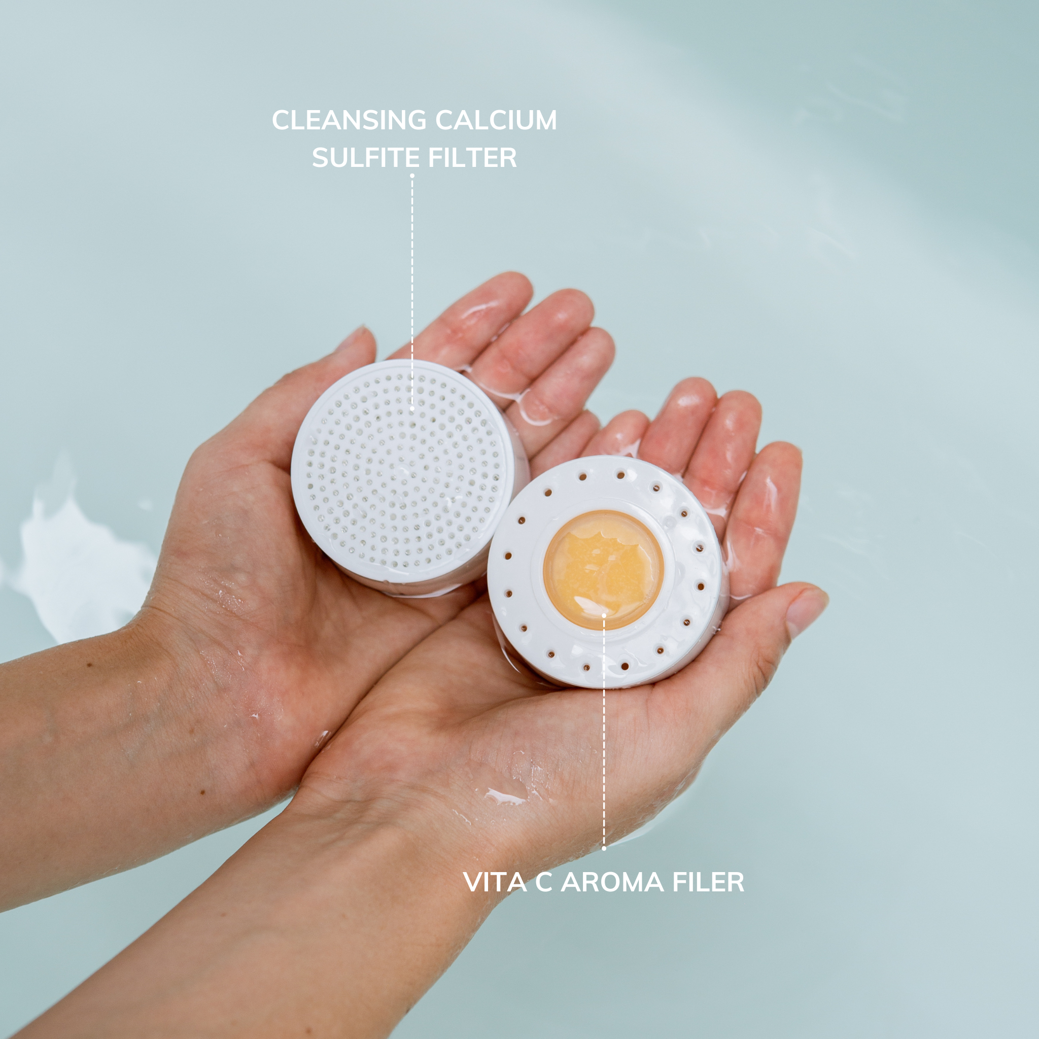 Vitamin C shower filter with lavender aroma for skin health