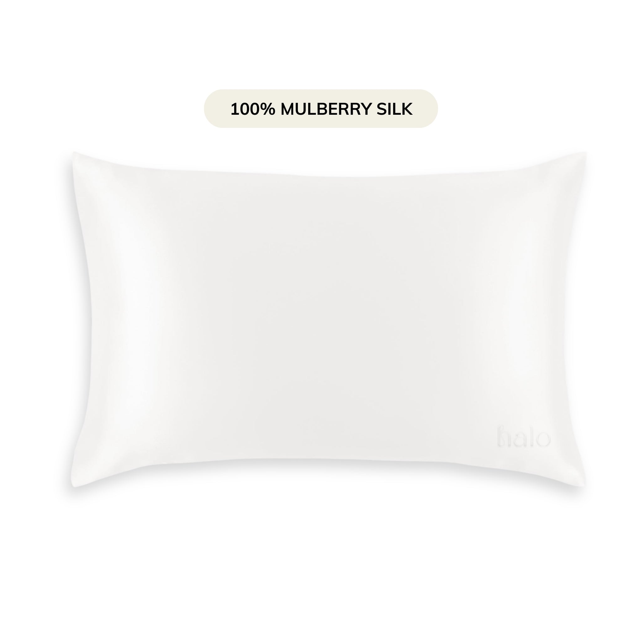 Clear Skin Silk Pillowcase - White